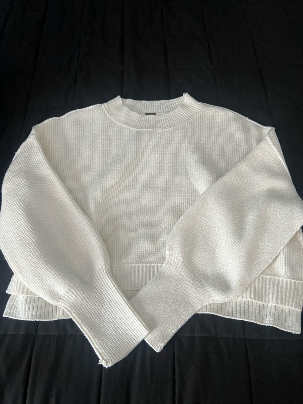 Free People White Crewneck Sweater